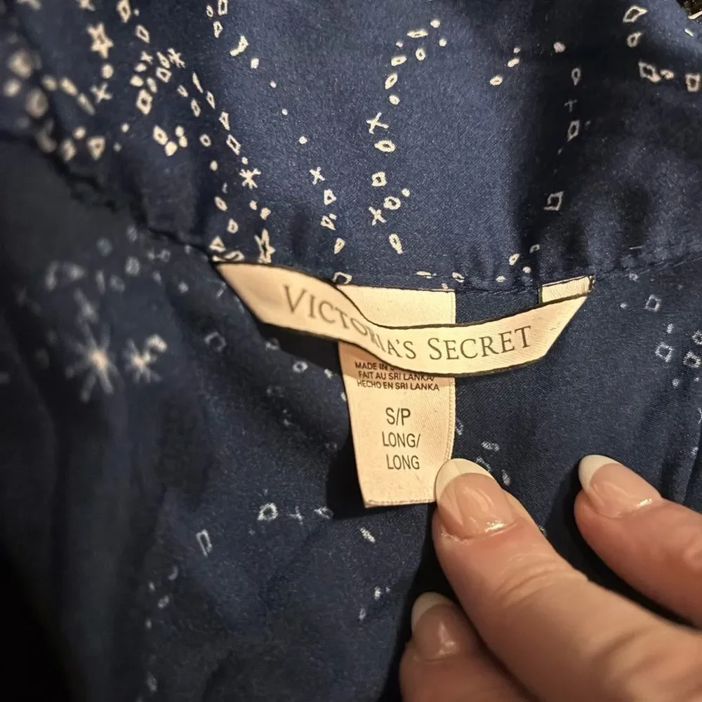 Victoria’s Secret Silky PJ button up top
